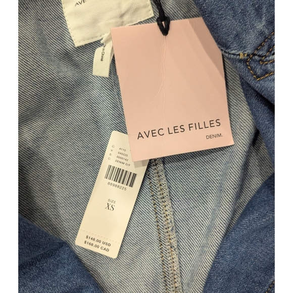 NWT Anthropologie Avec Les Filles Blue Denim Blazer Size XS - Picture 9 of 14